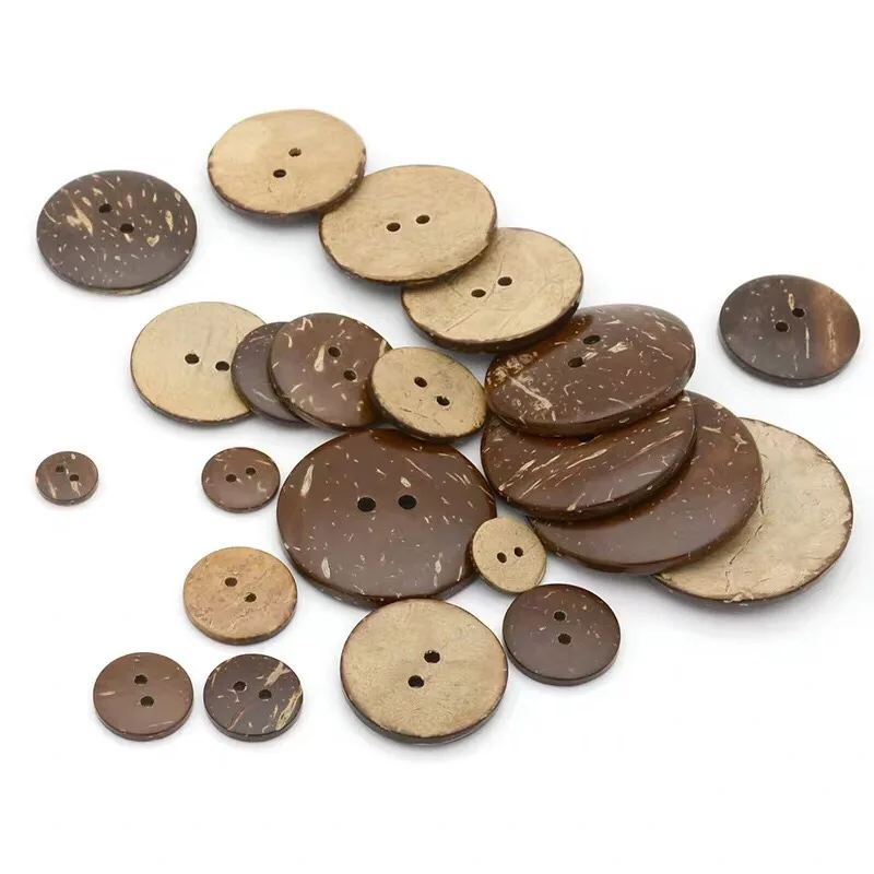 

500 Pieces In One Bags 2-Holes Sewing Button Natural Fashion Coconut Shell Wood Button coconut button