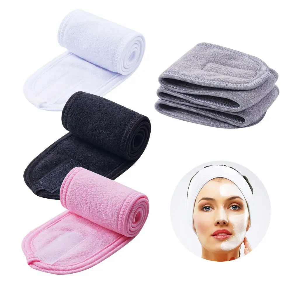 

Custom Logo 2021 Personalized Skin Care Hair Accessories Cotton Towel Bamboo Microfiber 24*8cm Magic Spa Headband Wrap