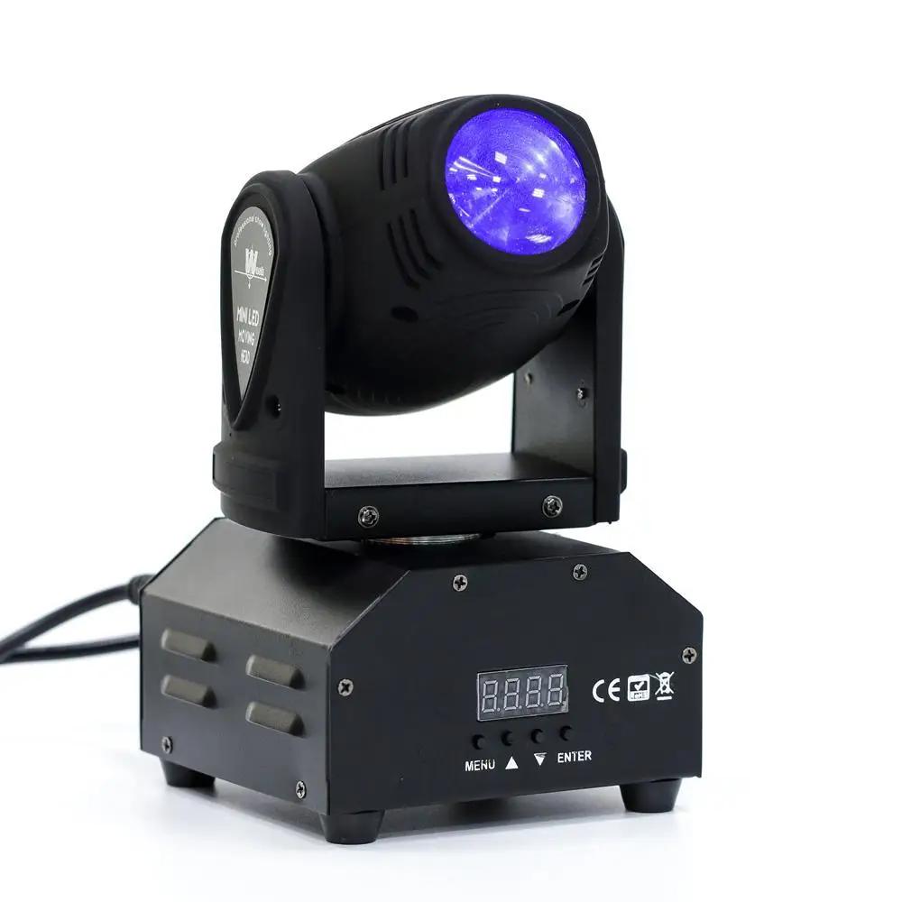 

U`King Mini LED RGBW (4 in 1) 10W Import Beads 11/13CH Shaking Head Stage Light DMX512 Voice-activated Led Stage Light