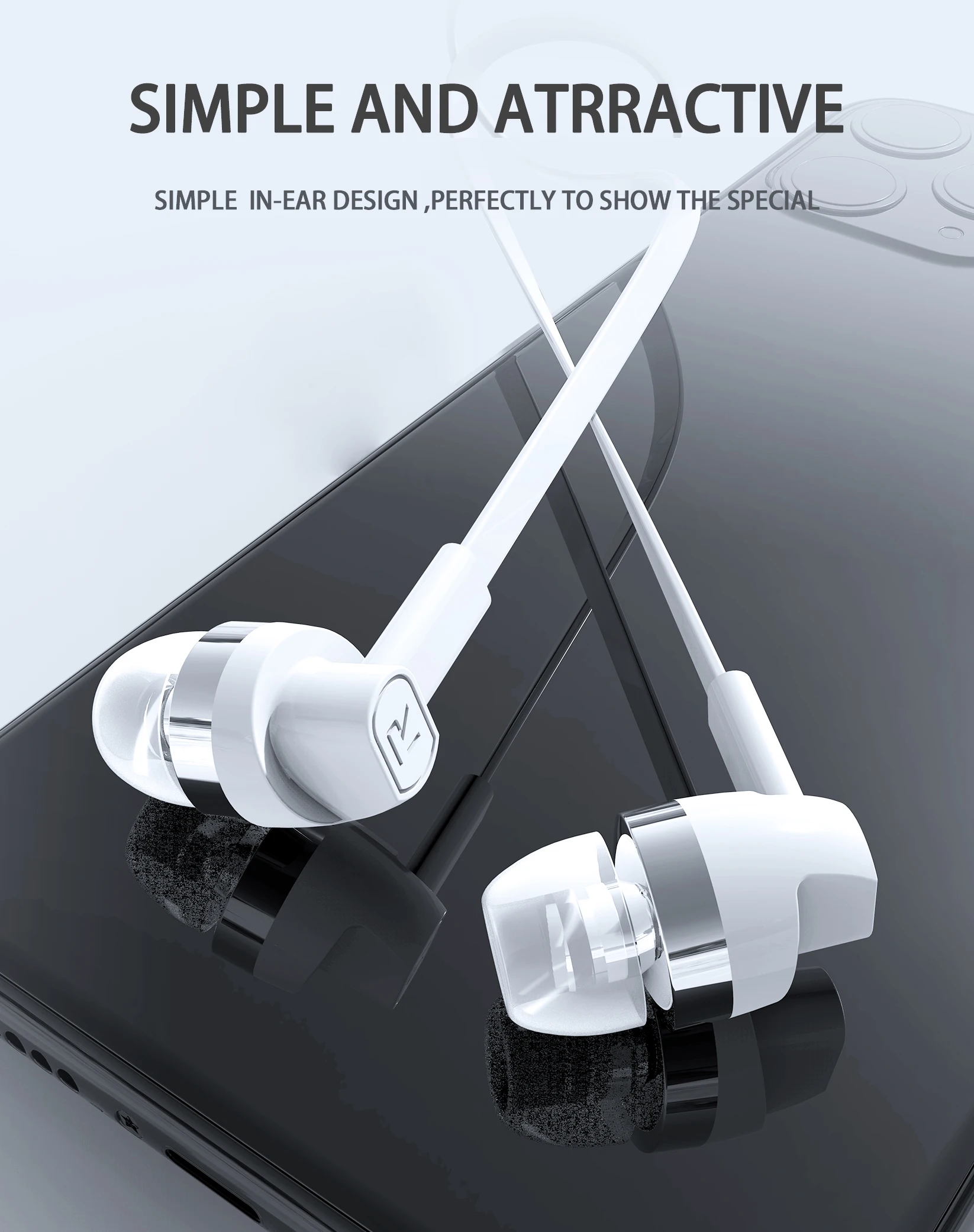 Langsdom Mijiaer MJ61 In Ear Headsets Wired In-Ear Earbuds Plastic Earphone With Microphone For Iphone All  Mobile Phone