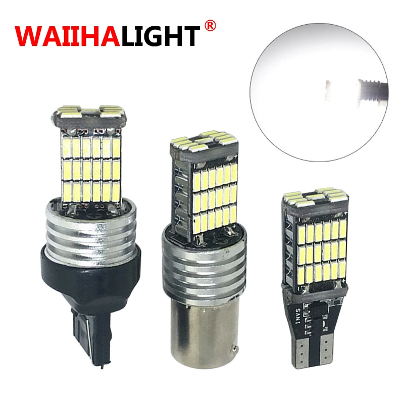 1pcs High Power BA15S 1156 P21W W16W T15 LED Canbus Car Reverse Lights T20 7440 7443 Car Led Auto Brake Lights