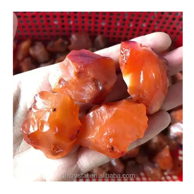 

Wholesale natural carved raw gemstones red carnelian rough crystals stones for sale