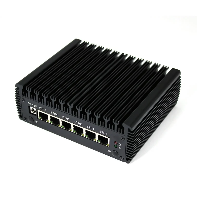 

Firewall Fanless Mini PC 6 Nics AES-NI 10th Gen Pe-ntium Gold 6405U i7 i5 2*DDR4 RJ45 COM, pfSense Firewall Router Linux Server