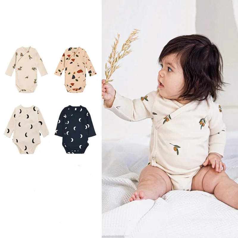 

Autumn Newborn Infant Toddler Boys Girls Clothes Floral Long Sleeve Baby Bodysuit, Photo showed and customized color