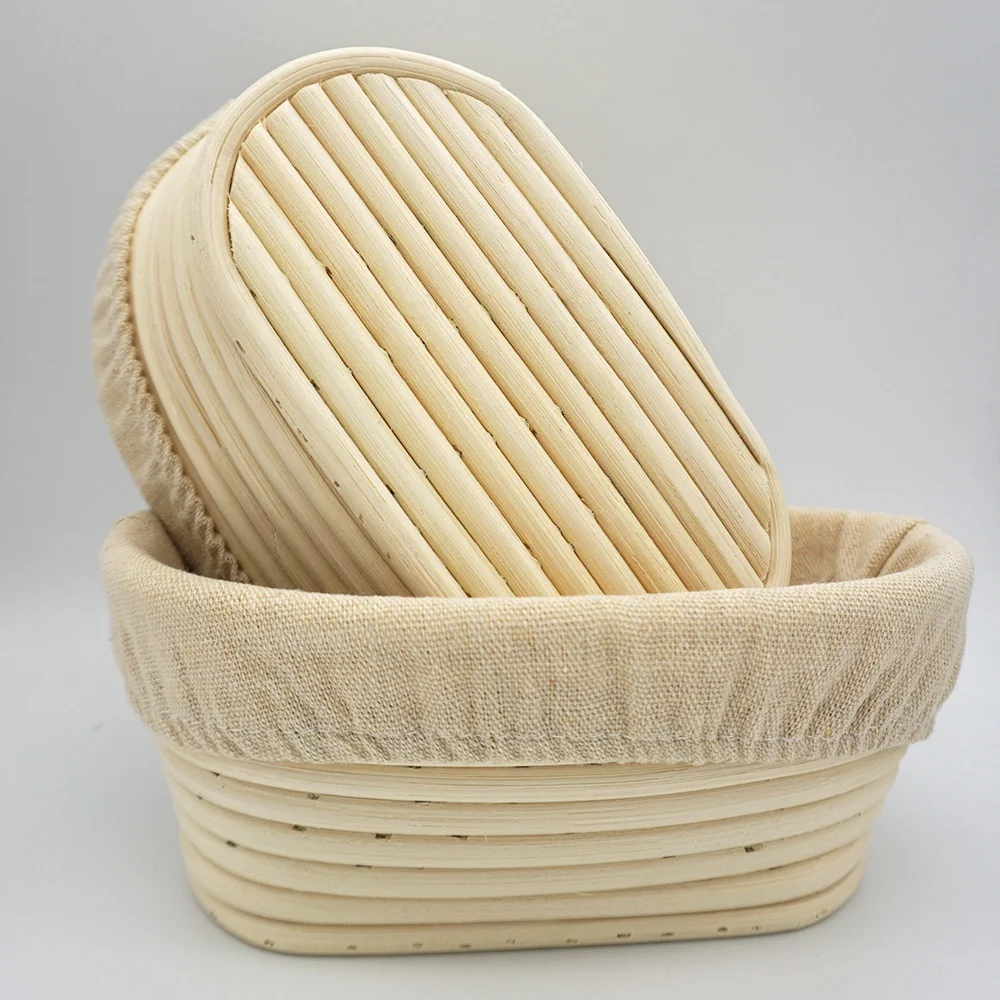 

Oval Bread Proofing Basket Banneton Baskets Sourdough Brotform Proofing Basket Set Banaton Towel for Baking Rattan