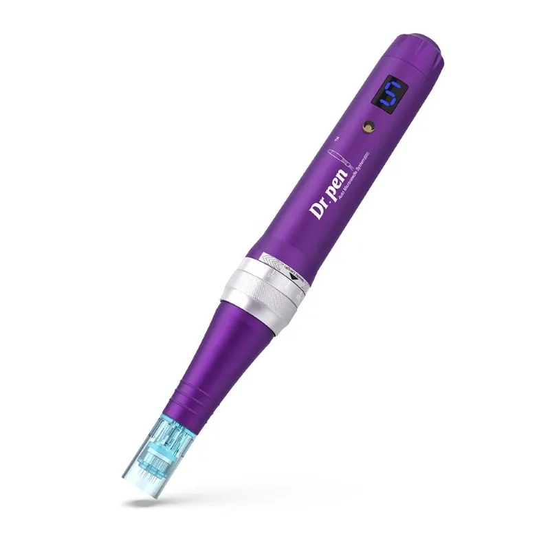 

Best Seller Professional Electric Derma Pen Micro Needling Automatic Derma Pen, Silver and blue