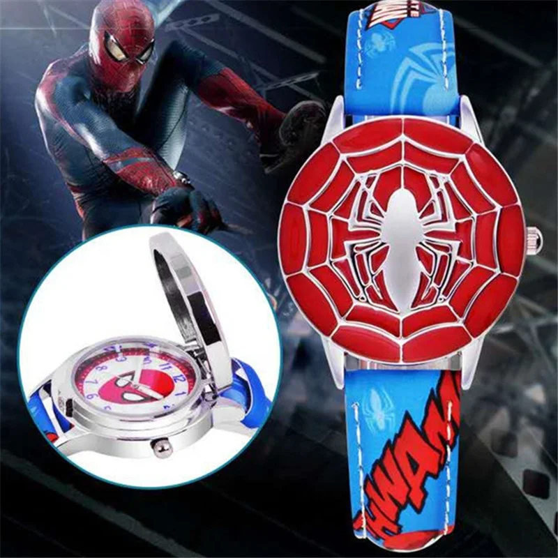 

Wholesale Children Fancy Cartoon character Wristwatch boys analog quartz spiderman kids watches for boys