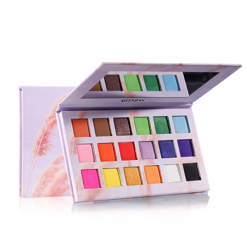 

Cheap Price Low MOQ Long Lasting Eyeshadow Shimmer & Matte High Pigment 18 Color Eyeshadow Palette