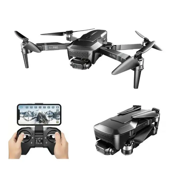 

2020 VISUO K1 PRO With 2-Axis Gimbal 4K HD Camera GPS Drone 1.6KM 5G WiFi FPV Optical Flow Brushless Foldable RC Quadcopter, Black