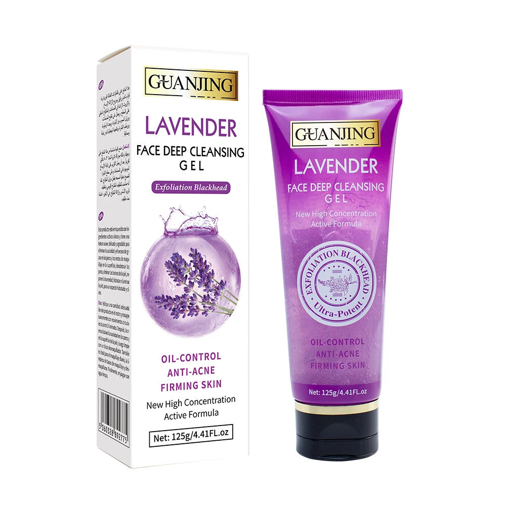 

Guanjing Anti Acne Facial Cleanser Organic Lavender Deeply Cleansing Firming Scrub Face Wash