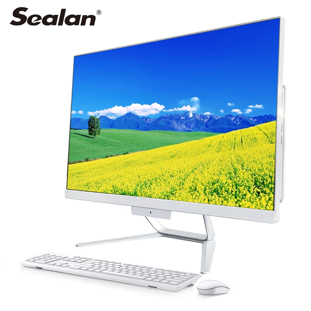 

SEALAN 23.8 inch black or white monoblock desktop core i3 3120 ram 4g ssd 240g aio computer with webcam wifi all in one pc