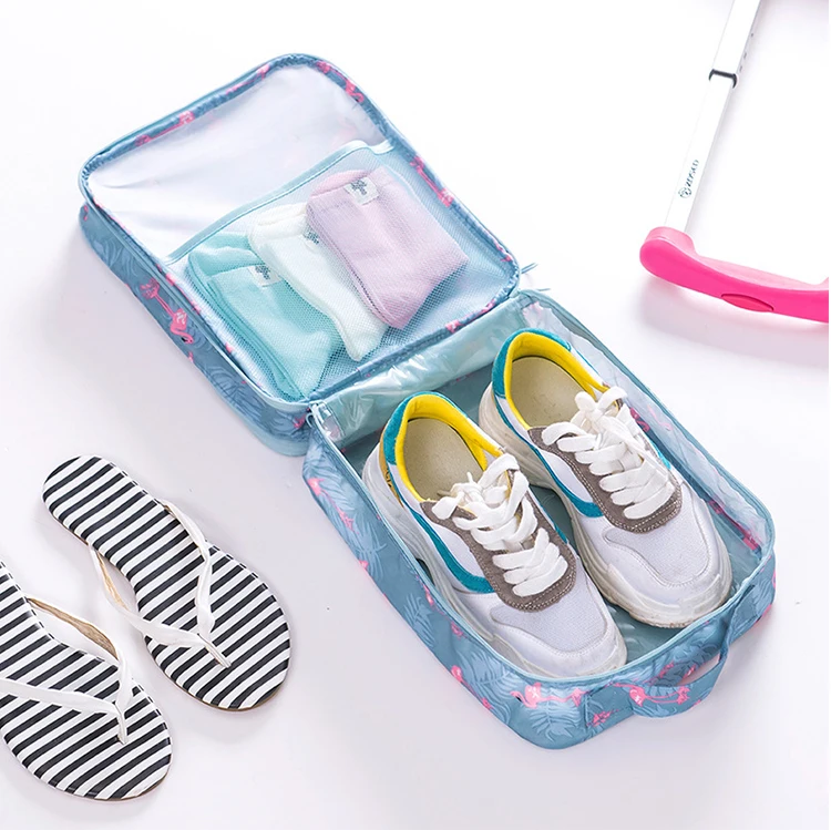 

Twinkle pink black blue floral underbed storage bag shoe organizer with low price