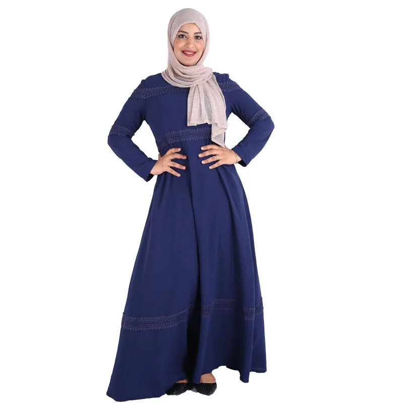 

Muslim Women's Stitching Big Swing Dress Arab Robe Hui Women's Clothing, Customers' requirements