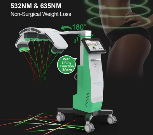 

Latest painless 10d laser slimming weight loss 535nm 632nm red laser slimming machine newest low level laser therapy