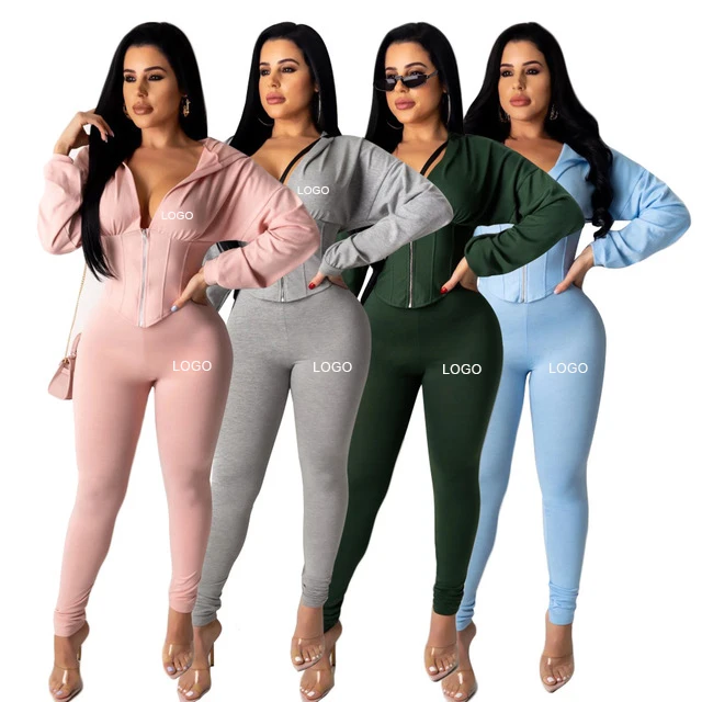 

2020 Women Two Piece Set Clothing Bodycon Sexy Summer Outfits Women 2 Piece Pant Biker Rhinestone Sets, 6 colors