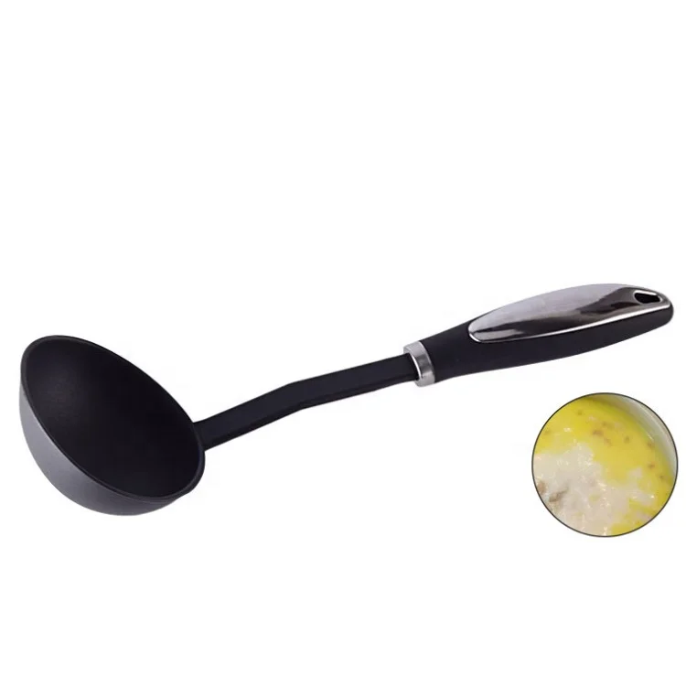
LFGB Wholesale 5 Piece Black Nylon Kitchen Utensil Tools Household Cooking Slotted Turner 