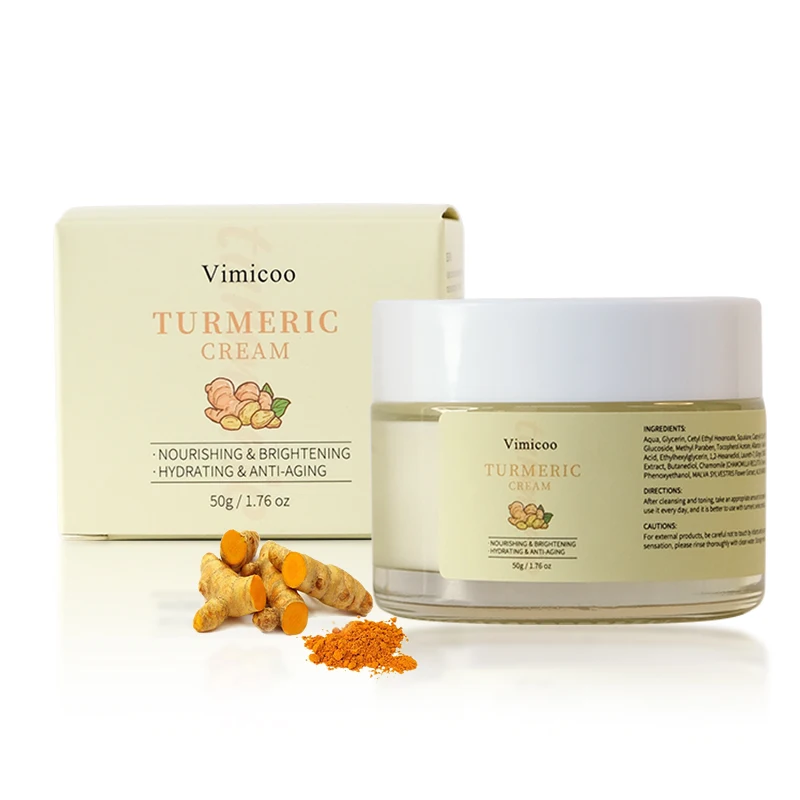 

Natural Organic Cosmetics Shea Butter Skin Care Private Label Tumeric Nourishing Facial Moisturizer Face Turmeric Cream