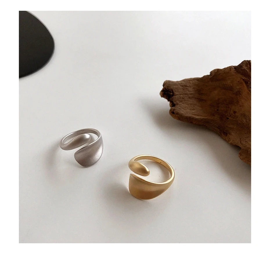 

Stainless Steel Geometric Open Rings Women Fashion Simple Trendy Gold Plated Circle Adjustable Ring For Women, Customized color