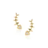 LOZRUNVE 925 Silver Gold Fashion Fish Bone Earrings Stud