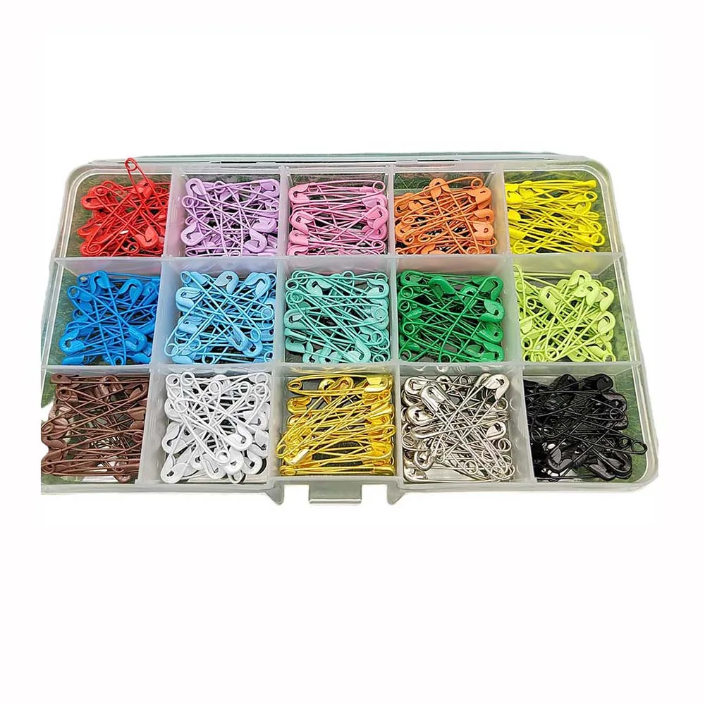 

300pcs 32mm Assorted Bulb Safety Pins Calabash Pins Pear Shaped Pins Knitting Stitch Markers with Storage Box