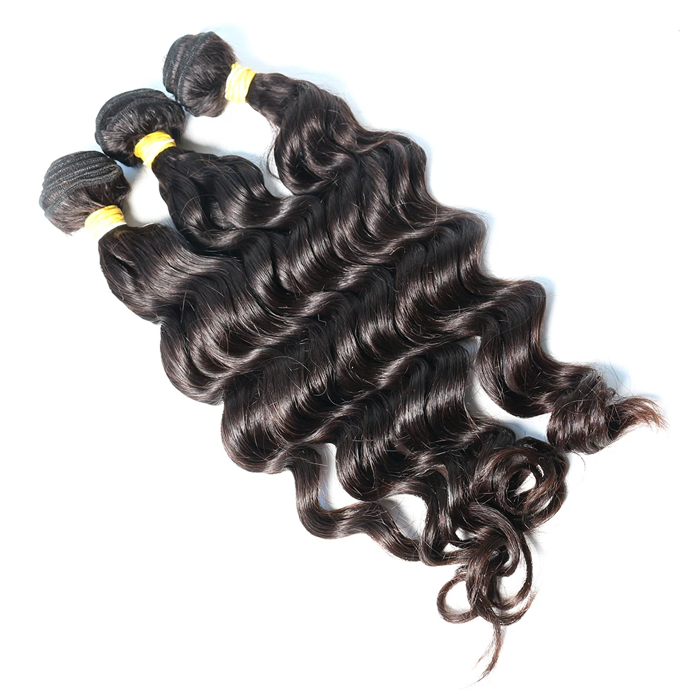

Hot Sale hair products bundles natural wave Brazilian virgin human Hair Unprocessed hair bundles, Natural color