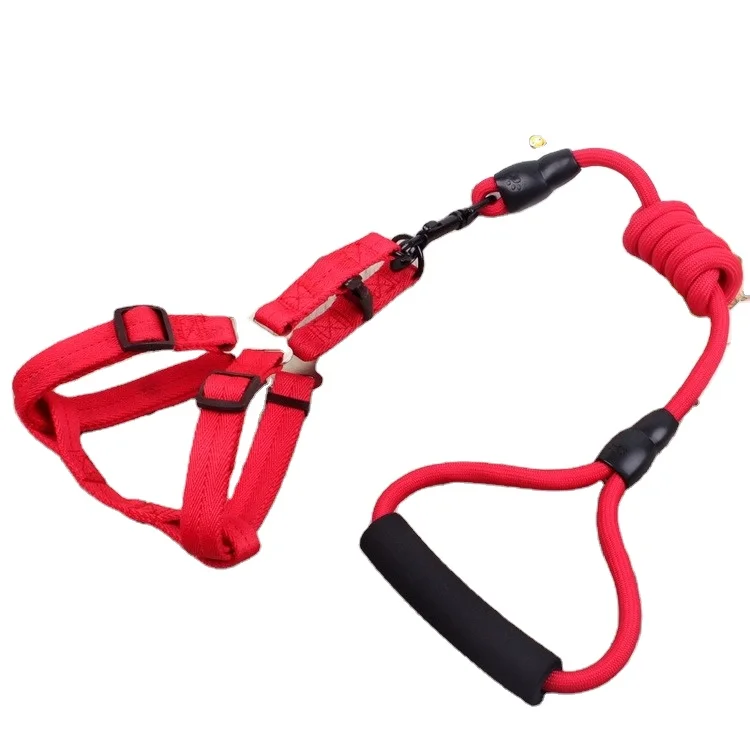 

Wholesale new style Strong and durable dog rope pet Leash and Collar Set Outdoor Dog Walking Chest Strap Traction Strap