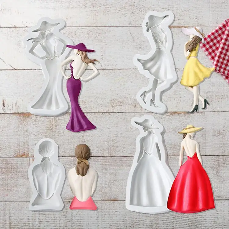 

Fondant Silicone Mold Modern Beauty Back Chocolate Mould
