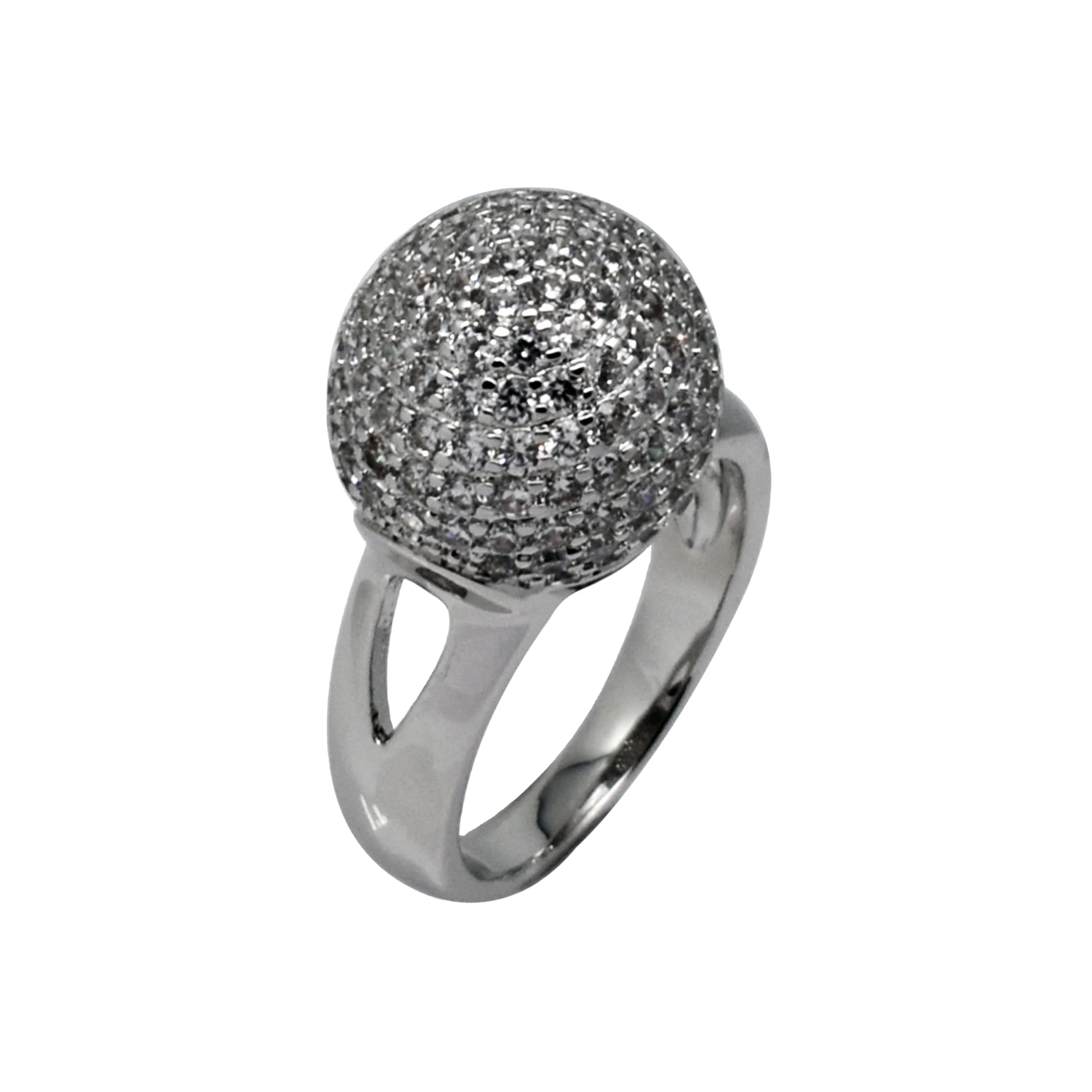

Disco Ball Silver Jewelry 925 Sterling Accessories Woman Cluster Cocktail Love Circle Ring