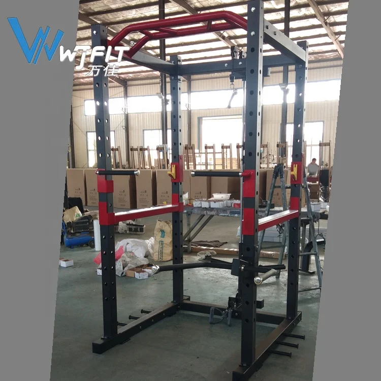 

wholesale commercial fitness power rack gym cage with pulley squat rack for strength training body strong multi smith machine, Optional
