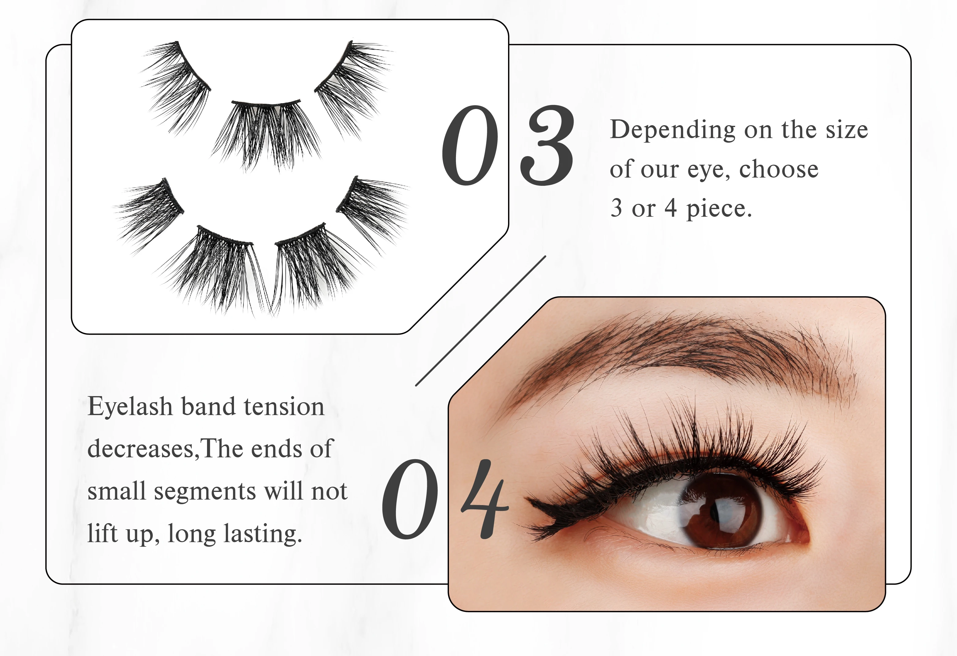 4 Parts Self Apply Eyelash Extensions Pre-cut Lashes - Buy Self Apply ...