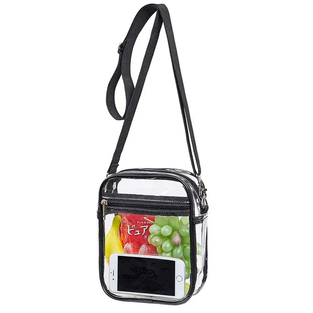 

Clear Crossbody Purse Bag Clear Stadium Shoulder Bags Approved for Concerts Sports Events, Custom color for 500pcs
