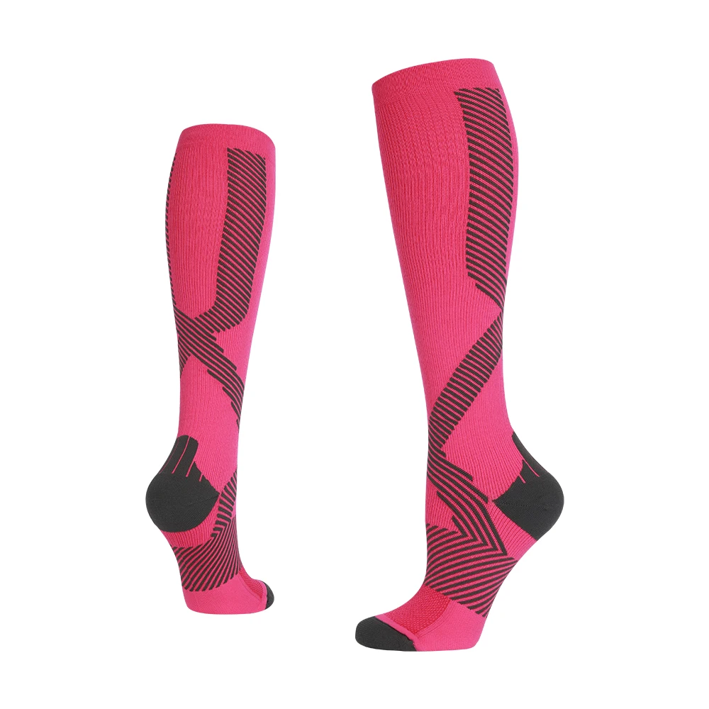 

Manufacturer Colorful Pink Non Slip Ankle Toeless Compression Socks For Fitness, Custom color