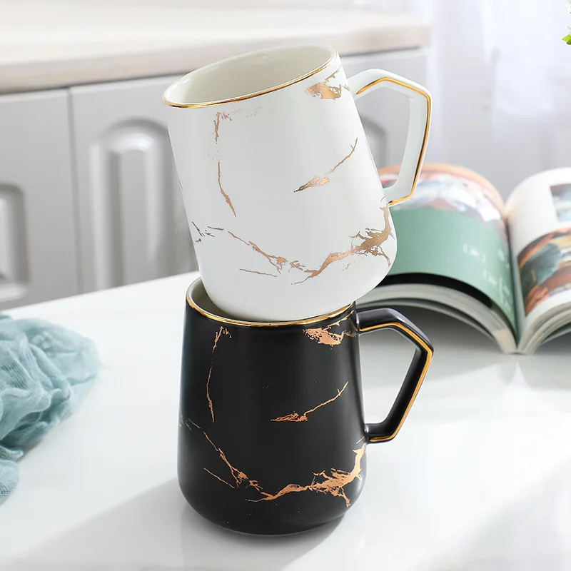 

Wholesale Custom Sublimation Blanks 400ml Nordic Coffee Ceramic Mug Cup Set Travel Mug Manufacture In China