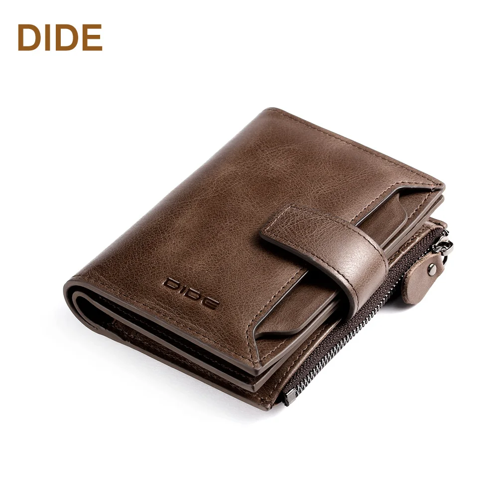 Для мужчин короткий тип пояса из натуральной кожи Двойные кошелек портмоне, чтобы держать много карт и монет
