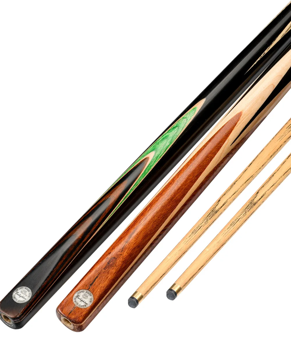 Secret OMIN Durable Pool Cue 3/4 Split Snooker Cue Ash Wood 18oz Black Rod Punch & Jump Billiard Table Tennis Cue 2 Clubs