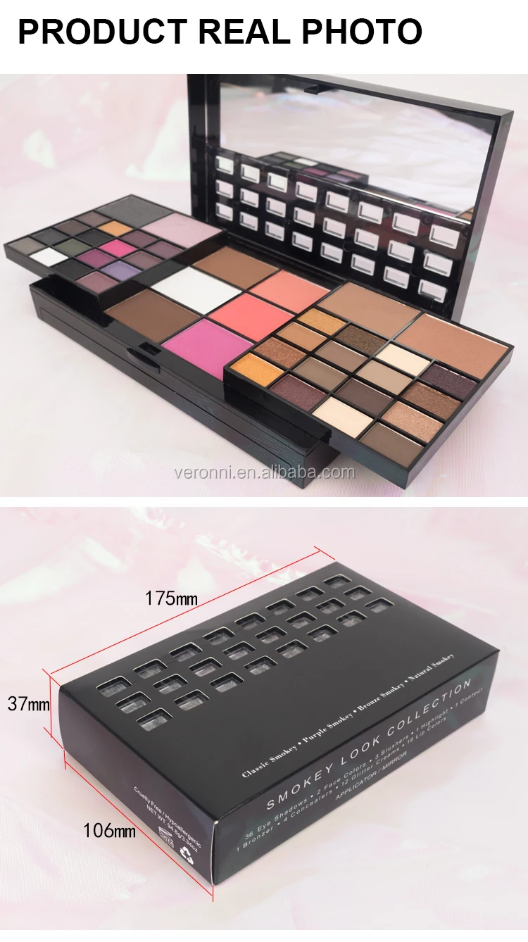 Big Beauty Makeup Palette Set 74 Color Palette 48 Eyeshadow + 16 Lip