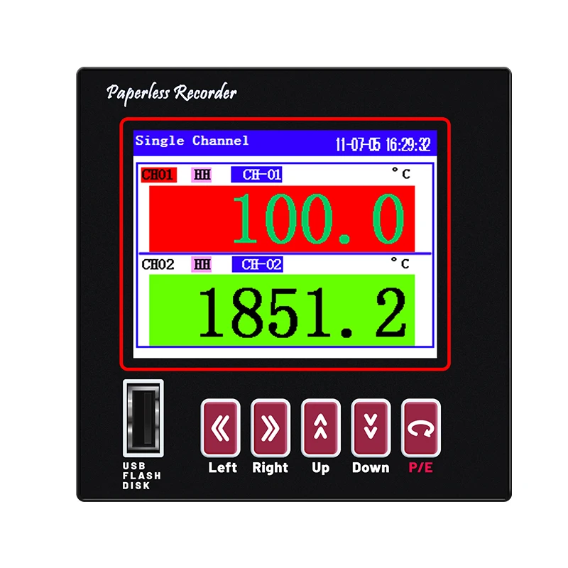 

Data Logger 6 Channel Video Graphic Paperless Chart Recorder