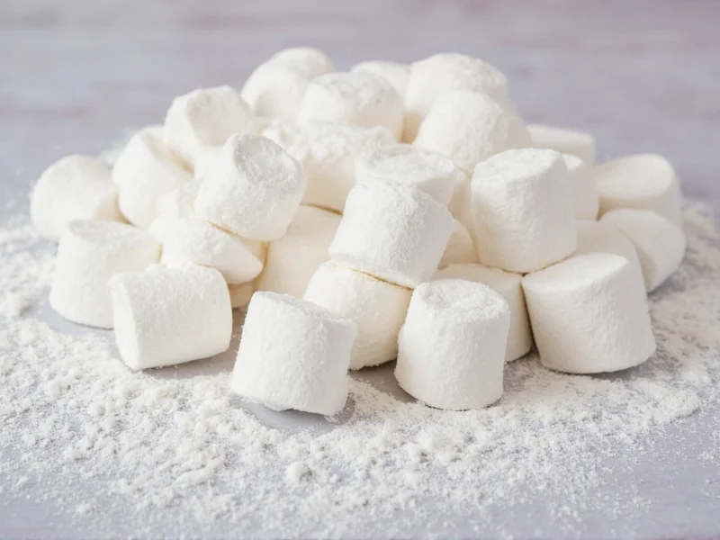 Fluffy homemade marshmallows dusted with powdered sugar
