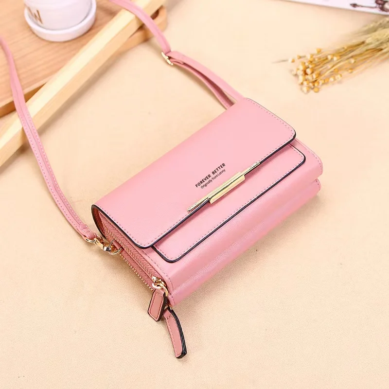 

2023 New Multi-function Shoulder Bag Cell Phone Purse Card Wallet Bags of Women Strap Handbag