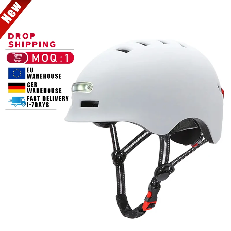 

New Image Bicycle Bike Cycling Helmet Women Men Skateboard Sport Helmet Front Rear Lamp LED Light Electric Scooter Motor Helmets