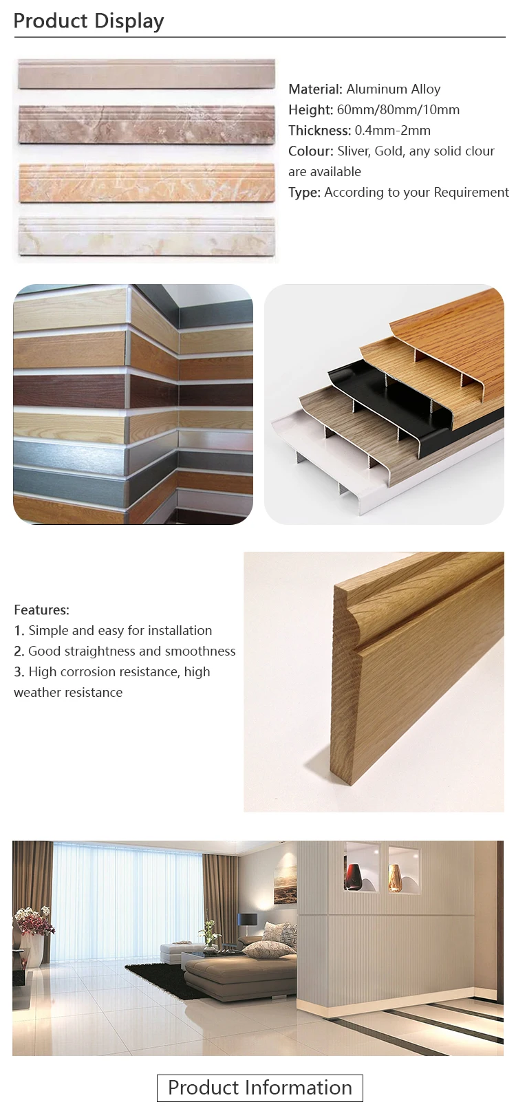 Manufacturer Easy Process Mdf Skirting Board Soft Floor Exterior Pvc Baseboards From China