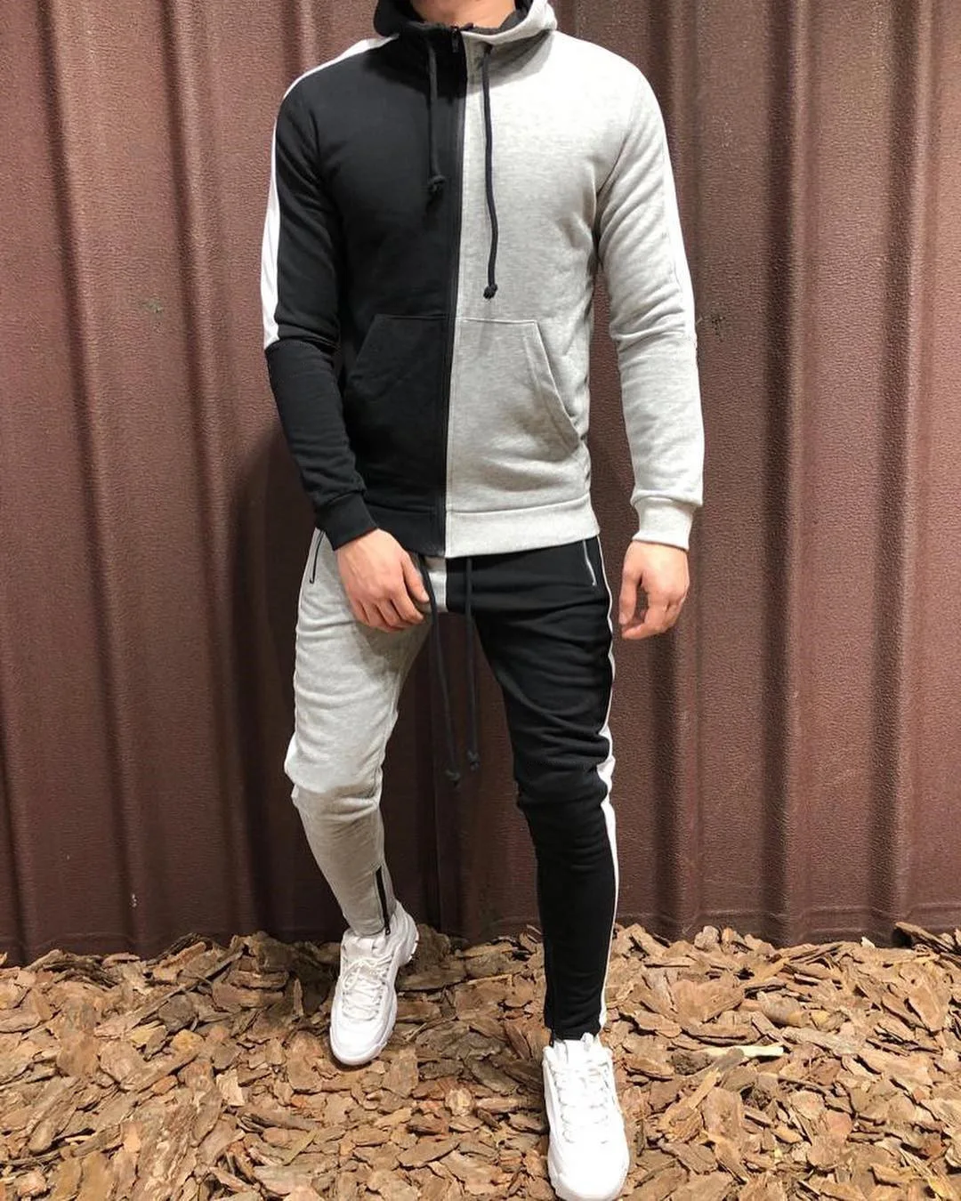 

Custom Logo Autumn Blank Workout Outdoor Street Sport Wear SetS Hoodie Sweatpants Sweatsuit Tracksuit