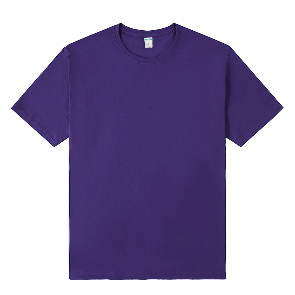 

AUPLEX Custom T Shirt Print Breathable Fitness 100% Cotton Plain Round Neck Men Short Sleeves Slim Fit Gym T Shirt, Multi