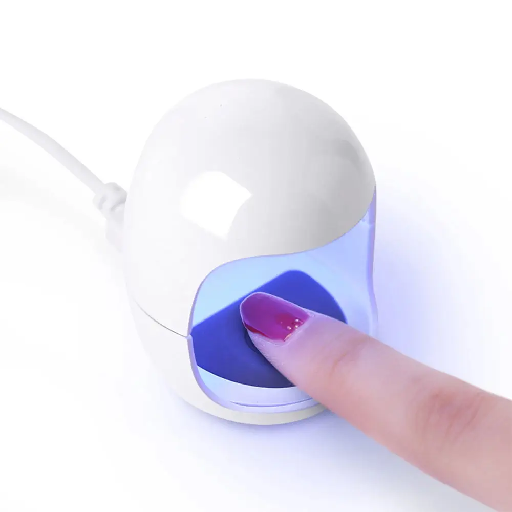 

Portable fast drying 3W finger USB egg shape dual nail lamp mini light dryer uv led nail lamp for gel curing