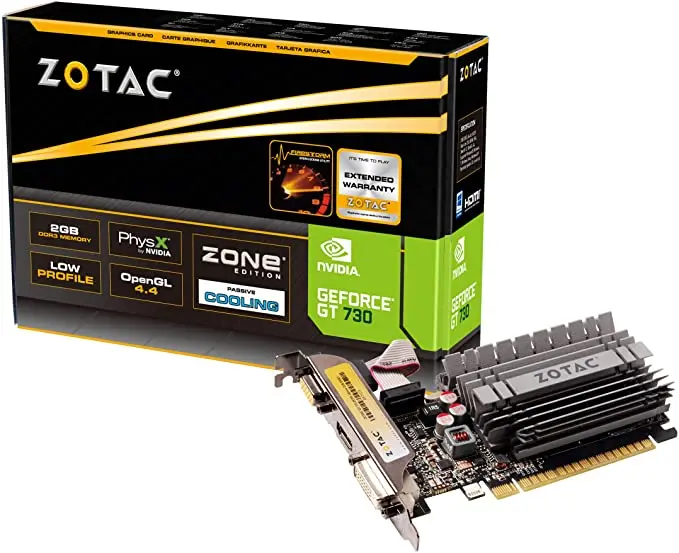 

ZOTAC GeForce GT 730 Zone Edition 2GB DDR3 PCI Express DVIHDMI Graphics Card (ZT-71113-20L)