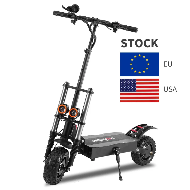 

Jeowak Hot Sale High Power 60V 38Ah Dual Motor Boyueda 5600W Fat Tire Off Road Electric Scooter For Adult