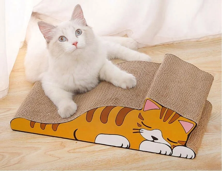 

Scratch For Cat With Corrugated Board Funny Sleeping Mat Scratching, Photo