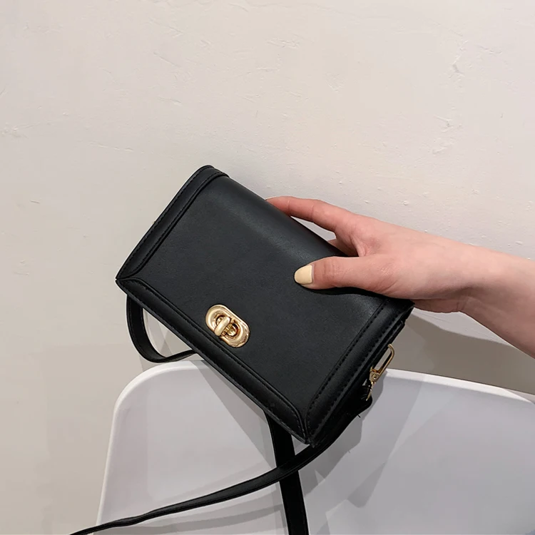 

2021 new mini pure color pu leather bag flap lady purse women shoulder purses and handbags, Black,beige,orange,burgundy,gray,khaki
