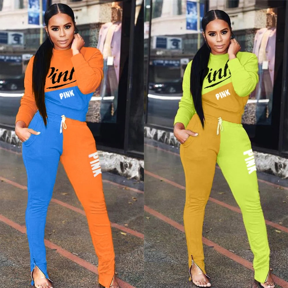 

Z.LESS Plus Size Pink Women's Set 2 Pieces Summer T Shirt Letter Printed Jogging Casual Sweat Suits Women Tracksuit Outfits, Picture shows