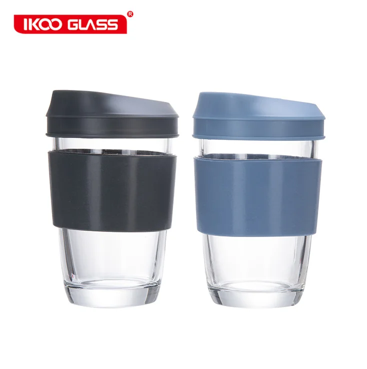 

Glass Coffee Tea Beverages Cup to Go glass travel mugs coffee mugs custom logo